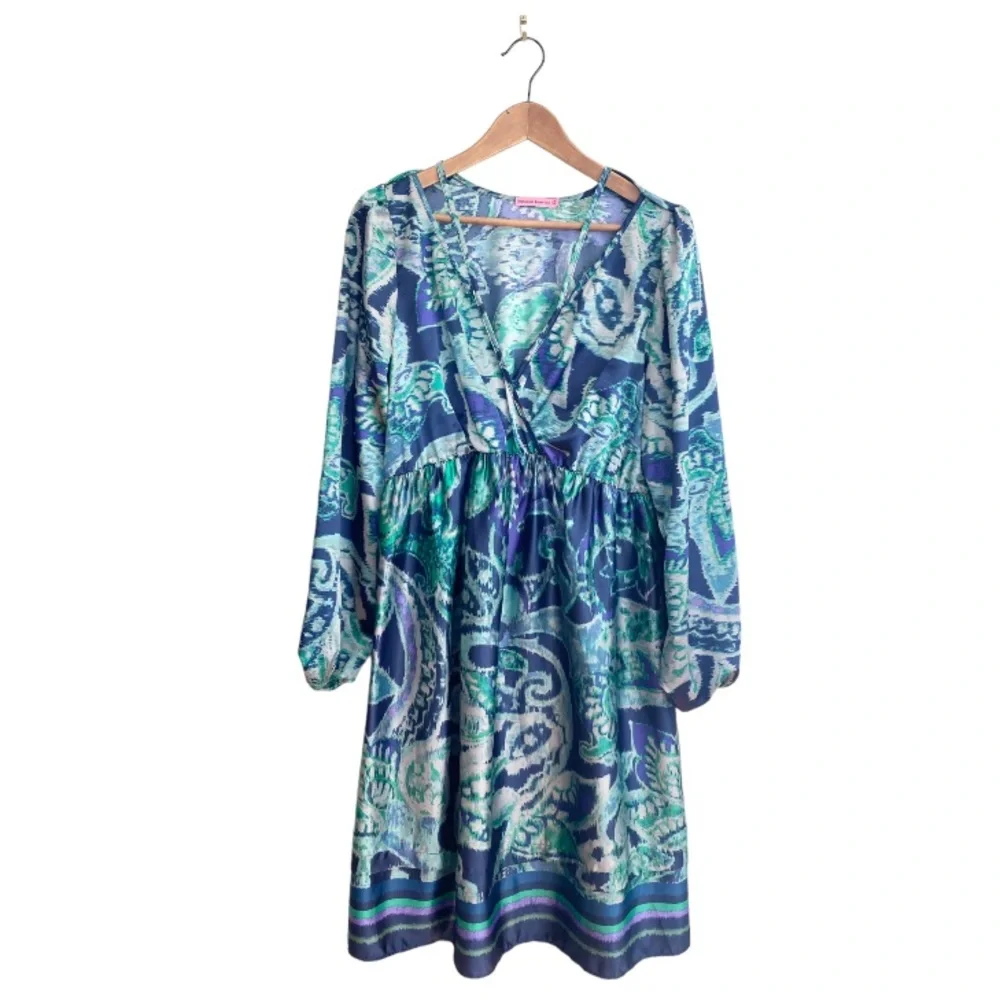 Maternal America Boho Satin Maternity Dress - Picture 1 of 11